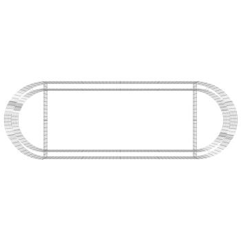 Gabionen-Hochbeet Verzinktes Eisen 300x100x50 cm