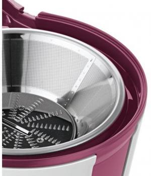 Bosch MES25C0 Entsafter VitaJuice 2, 700 W, Edelstahl-Microsieb, 2 Schaltstufen, weiß/ wild berry