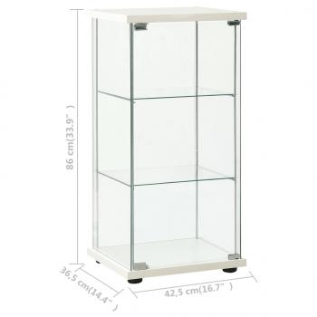 Vitrine Hartglas Weiß