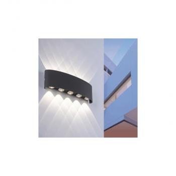 Paul Neuhaus LED Wandlampe 10 flammig anthrazit farbig Außenlampe Innenlampe dekorativ, Anthrazit (9489-13)