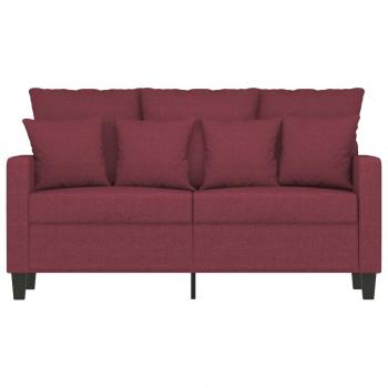 2-Sitzer-Sofa Weinrot 120 cm Stoff