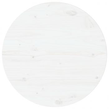 ARDEBO.de - Tischplatte Weiß Ø60x2,5 cm Massivholz Kiefer