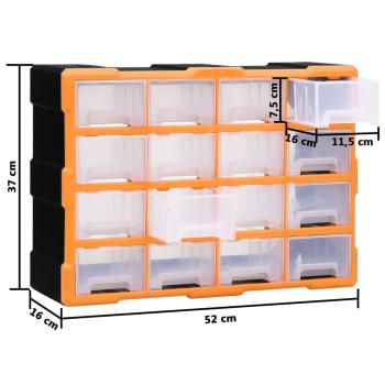 Multi-Schubladen-Organizer 16 Schubladen 52x16x37 cm