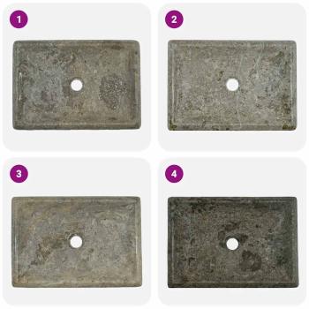 Waschbecken Grau 50x35x10 cm Marmor