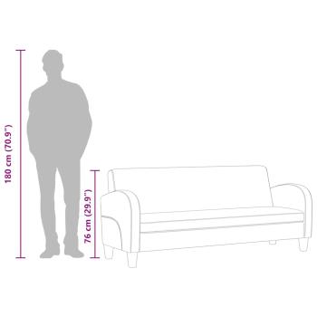 2-tlg. Sofa-Set Kunstleder Schwarz
