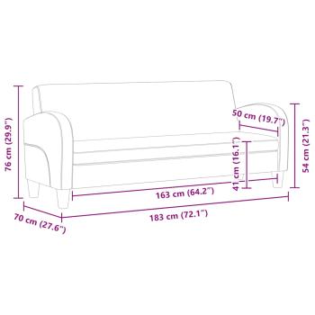 Sofa-Set 2-tlg. Kunstleder in Wildleder-Optik Braun