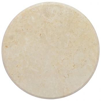 ARDEBO.de - Tischplatte Creme Ø60x2,5 cm Marmor