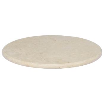 Tischplatte Creme Ø60x2,5 cm Marmor