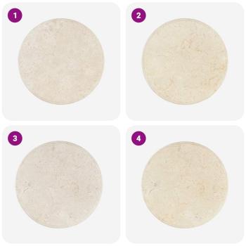 Tischplatte Creme Ø50x2,5 cm Marmor
