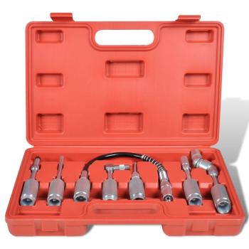 Adapter Fettpressen, 7 tlg. Set, Panzerschlauch