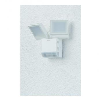 Theben theLeda S17-100 WH LED-Strahler Wandmontage, 17 Watt, weiß, 2 LED-Panels, drehbar / schwenkbar, Bewegungsmelder, 4000 K (neutralweiß) 1020802