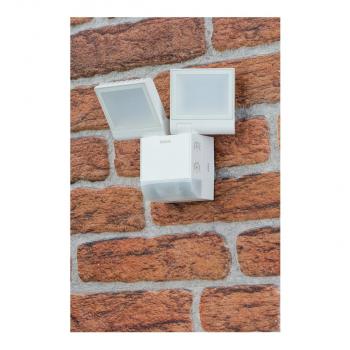 Theben theLeda S17-100 WH LED-Strahler Wandmontage, 17 Watt, weiß, 2 LED-Panels, drehbar / schwenkbar, Bewegungsmelder, 4000 K (neutralweiß) 1020802