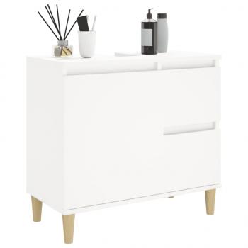 Badschrank Weiß 65x33x60 cm Holzwerkstoff
