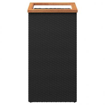 Pflanzkübel Schwarz 40x40x80 cm Poly Rattan