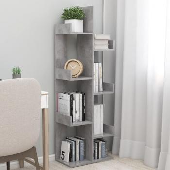 ARDEBO.de - Bücherregal Betongrau 48x25,5x140 cm Holzwerkstoff