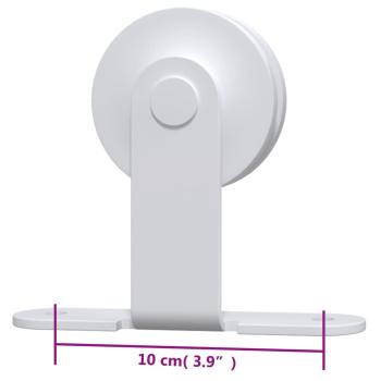 Schiebetürbeschlag 200 cm Stahl Weiß