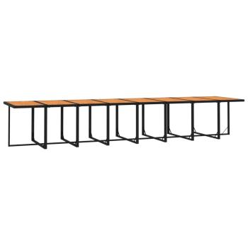 21-tlg. Garten-Essgruppe mit Kissen Schwarz Poly Rattan