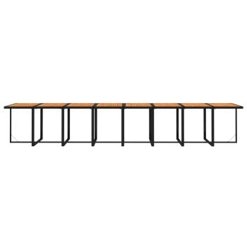 21-tlg. Garten-Essgruppe mit Kissen Schwarz Poly Rattan