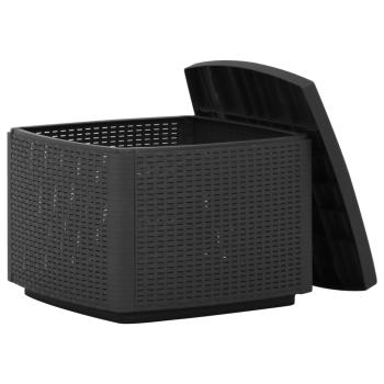 ARDEBO.de - Gartentisch Grau 53x53x40 cm Kunststoff