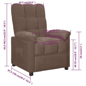 Relaxsessel Taupe Stoff