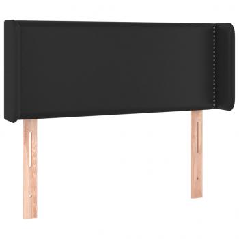 LED Kopfteil Schwarz 93x16x78/88 cm Kunstleder