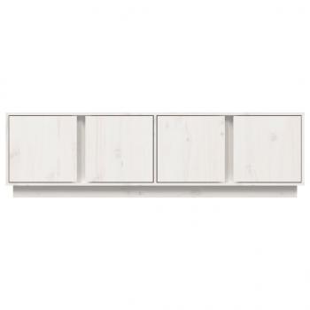TV-Schrank Weiß 140x40x40 cm Massivholz Kiefer