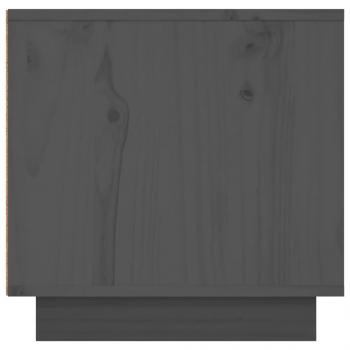 TV-Schrank Grau 140x40x40 cm Massivholz Kiefer