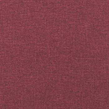 3-tlg. Sofagarnitur mit Kissen Weinrot Stoff
