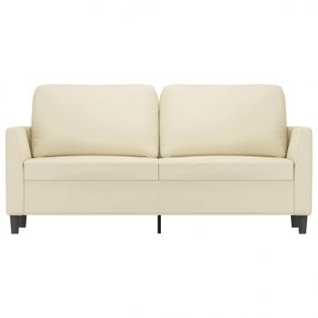2-Sitzer-Sofa Creme 140 cm Kunstleder