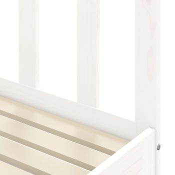 Tagesbett Ausziehbar Weiß 90x190 cm Massivholz Kiefer