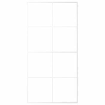 Schiebetür ESG Glas und Aluminium 102,5x205 cm Weiß