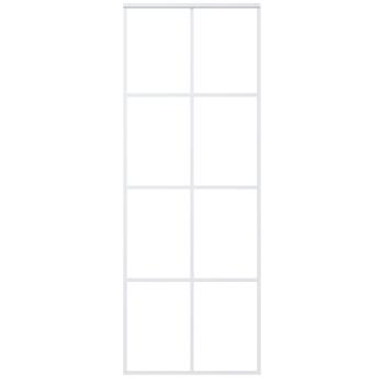 Schiebetür ESG-Mattglas und Aluminium 76x205 cm Weiß