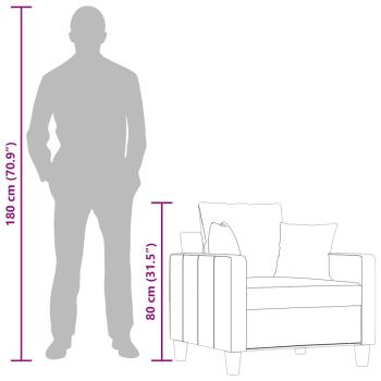 Sessel Schwarz 60 cm Stoff