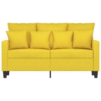 2-Sitzer-Sofa Hellgelb 120 cm Stoff