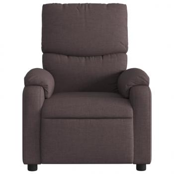 Massagesessel Dunkelbraun Stoff