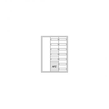 Hager ZB33SYS013 Systemschrank, univers Z, APZ2, 2xRfZ, VT10, 1100x800x205 mm, 3-Feld