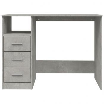 Schreibtisch mit Schubladen Betongrau 102x50x76cm Holzwerkstoff