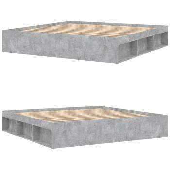 Bettgestell Betongrau 200x200 cm