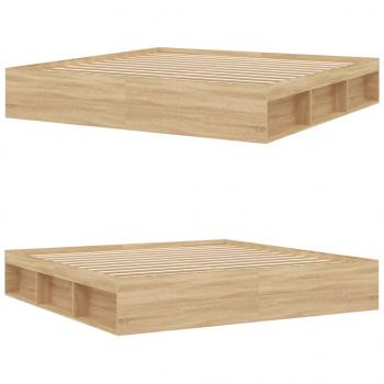 Bettgestell Sonoma-Eiche 200x200 cm