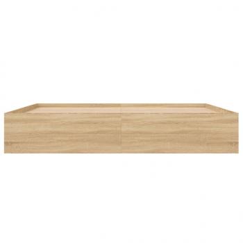Bettgestell Sonoma-Eiche 200x200 cm