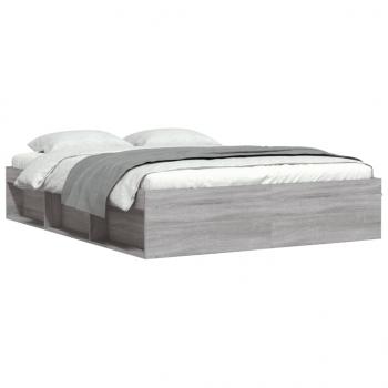 Bettgestell Grau Sonoma 140x190 cm