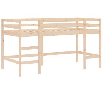 Kinderhochbett mit Leiter 80x200 cm Massivholz Kiefer