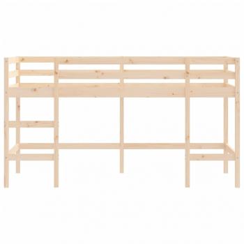 Kinderhochbett mit Leiter 80x200 cm Massivholz Kiefer