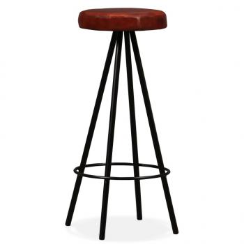 Barhocker 2 Stk. Echtleder 