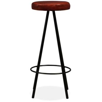Barhocker 2 Stk. Echtleder 