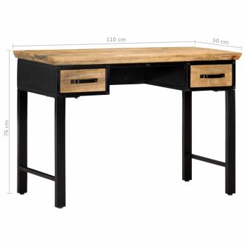 Schreibtisch 110 x 50 x 76 cm Mangoholz Massiv