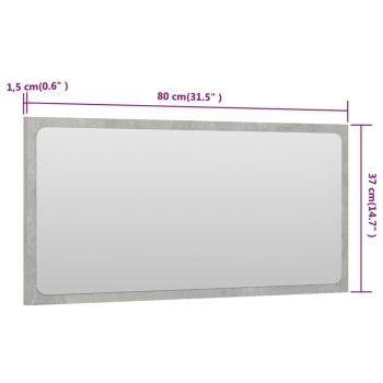 Badmöbel-Set Betongrau Holzwerkstoff