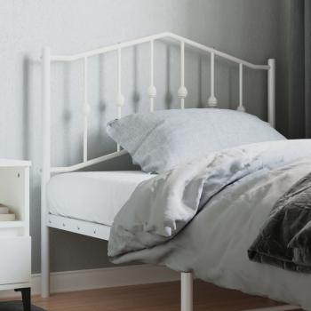 ARDEBO.de - Kopfteil Metall Weiß 100 cm
