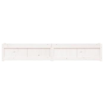 Pflanzkübel 2 Stk. Weiß Massivholz Kiefer