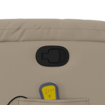Massagesessel Cappuccino-Braun Kunstleder
